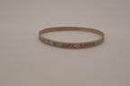 Vintage Mexican Alpaca silver Abalone inlay cuff bracelet