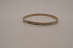 Vintage Mexican Alpaca silver Abalone inlay cuff bracelet