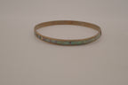 Vintage Mexican Alpaca silver Abalone inlay cuff bracelet