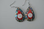 Abalone and Mother of Pearl Teardrop Earrings