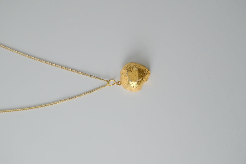 Vintage Gold Tone Druzy Agate Necklace