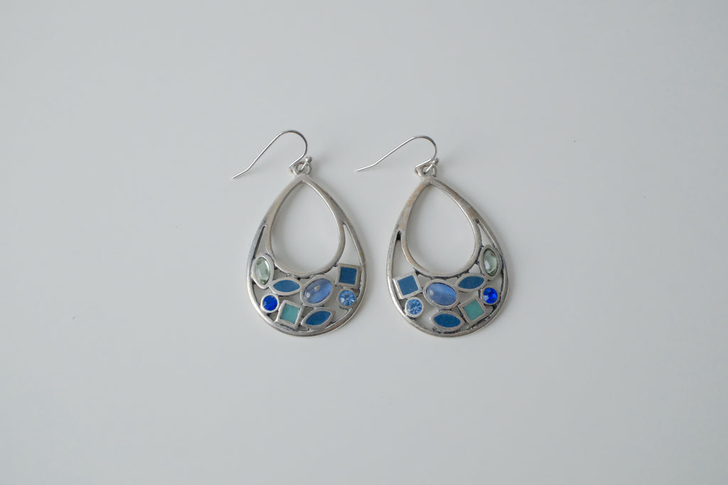 Lia Sophia Blue Teardrop Earrings