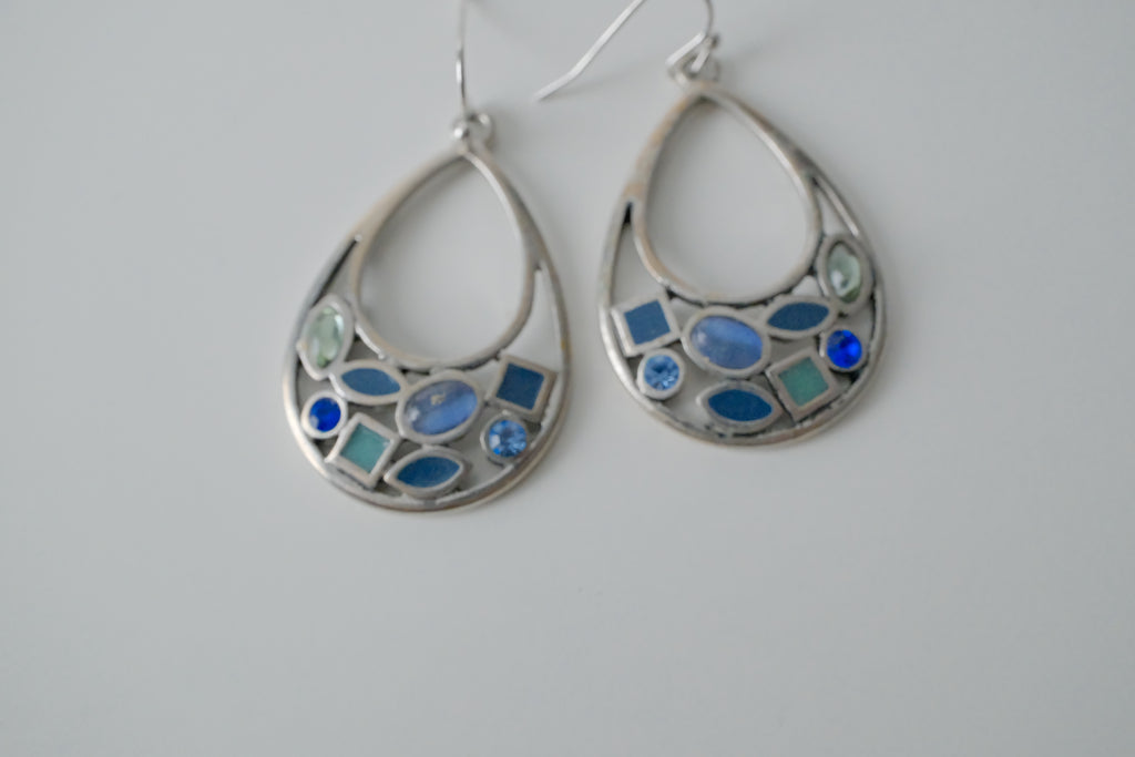 Lia Sophia Blue Teardrop Earrings
