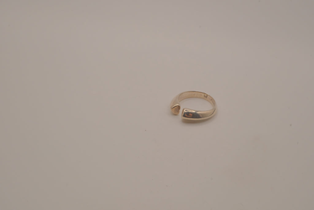 Sterling silver open-cuff ring