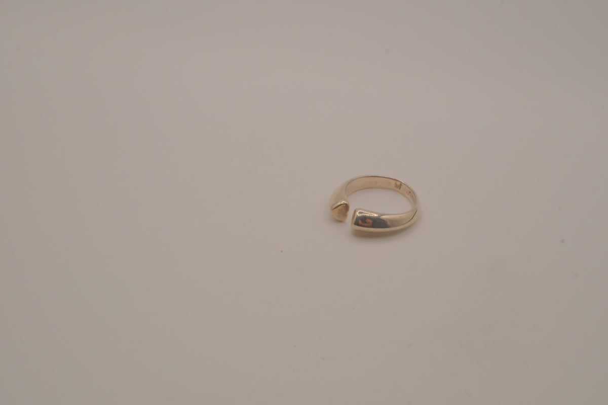 Sterling silver open-cuff ring
