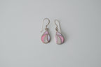 Sterling Silver Lilac and Pink Teardrop Earrings