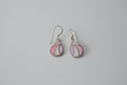 Sterling Silver Lilac and Pink Teardrop Earrings