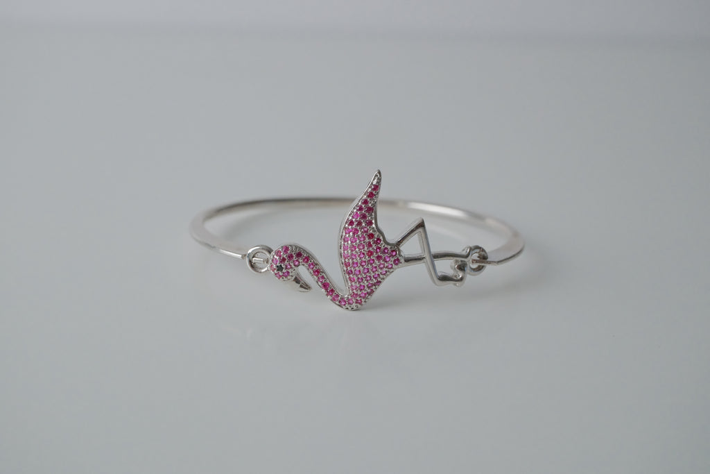 Crystal Flamingo Bangle