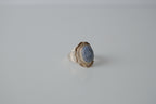 Sterling Silver Grey Cabachon Stone Ring