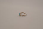 Sterling silver minimalist oval Larimar ring