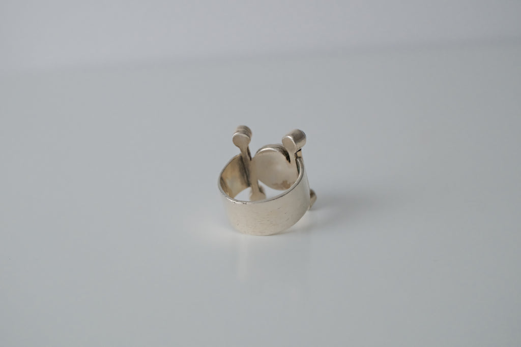 Sterling Silver Modernist Moonstone Ring