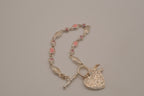 Sterling silver Breast Cancer Awareness bracelet