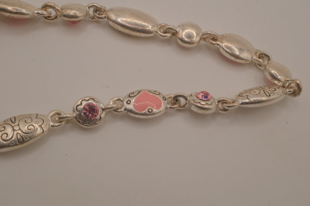 Sterling silver Breast Cancer Awareness bracelet