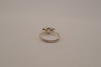 Vintage Sterling silver three-stone bezel-set Amethyst ring