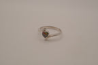 Sterling silver bypass heart ring