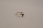 Sterling silver bypass heart ring