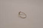 Sterling silver bypass heart ring