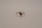Sterling silver bypass heart ring