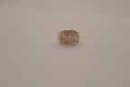 Sterling silver woven mesh statement ring