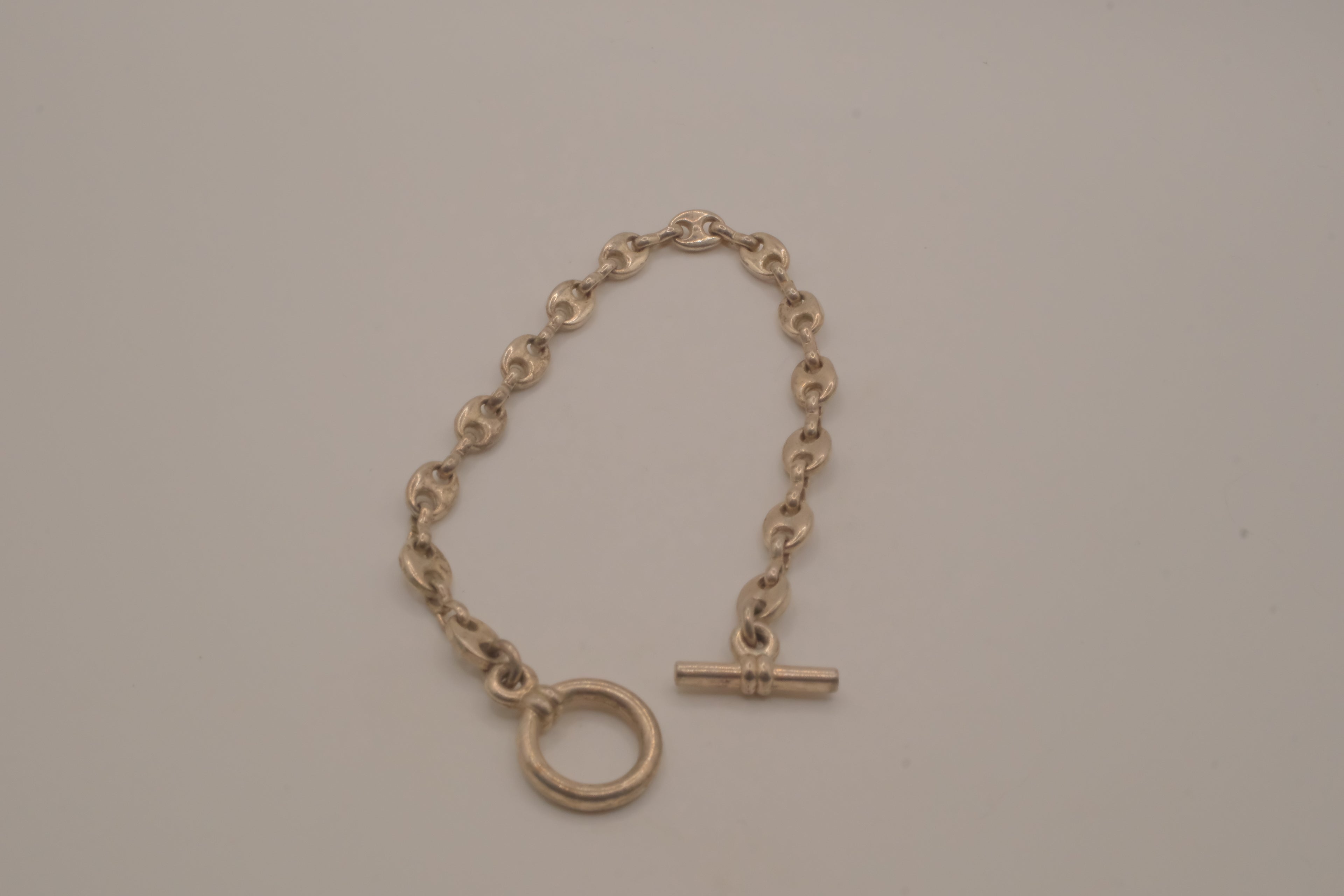 Sterling silver mariner-link chain bracelet&nbsp;