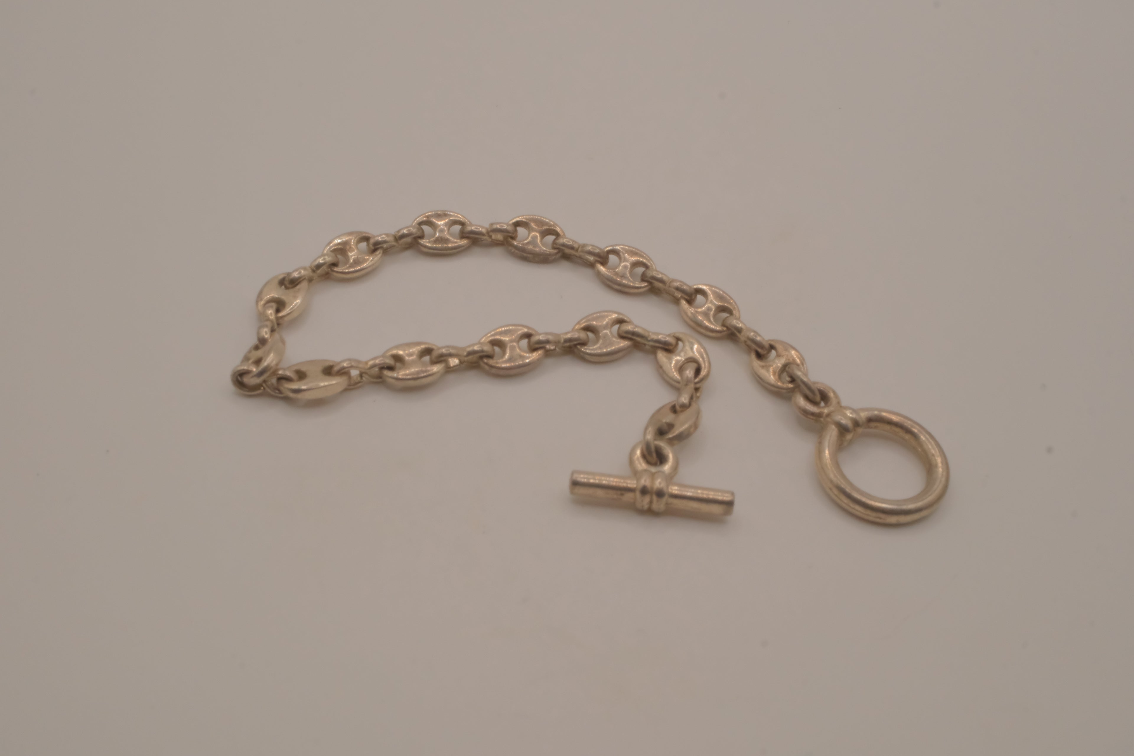 Sterling silver mariner-link chain bracelet&nbsp;