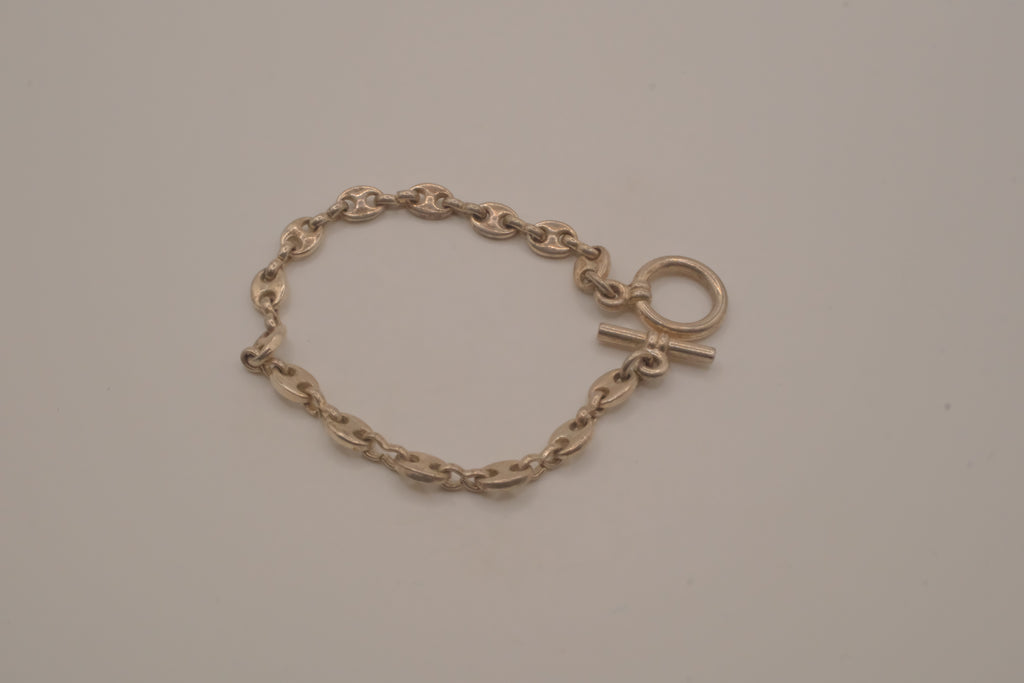 Sterling silver mariner-link chain bracelet&nbsp;