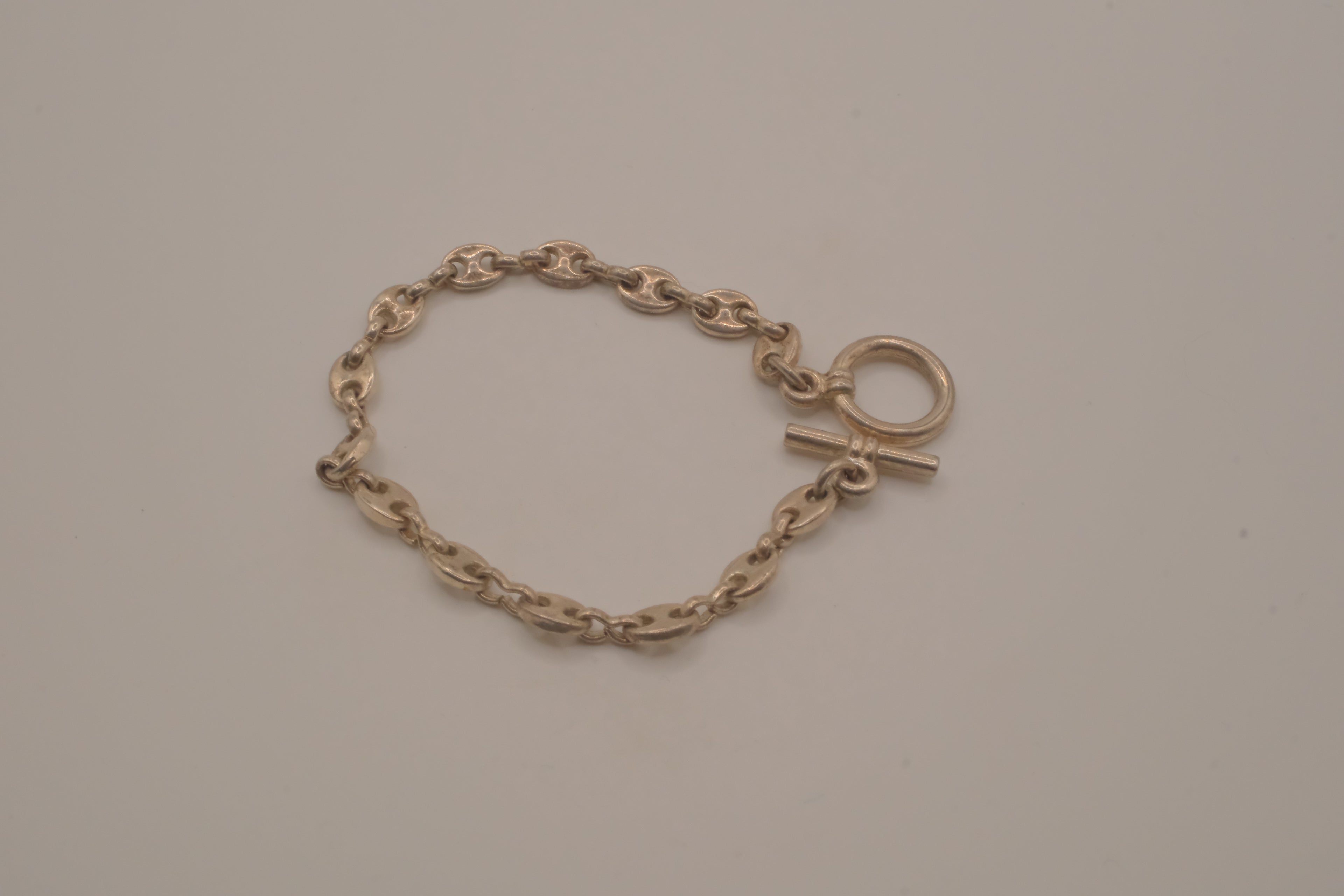 Sterling silver mariner-link chain bracelet&nbsp;