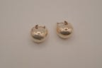 Sterling silver chunky huggie hoop earrings