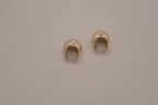 Sterling silver chunky huggie hoop earrings