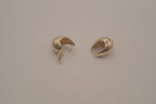 Sterling silver chunky huggie hoop earrings