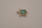 Vintage Mexican Alpaca Abalone turtle brooch