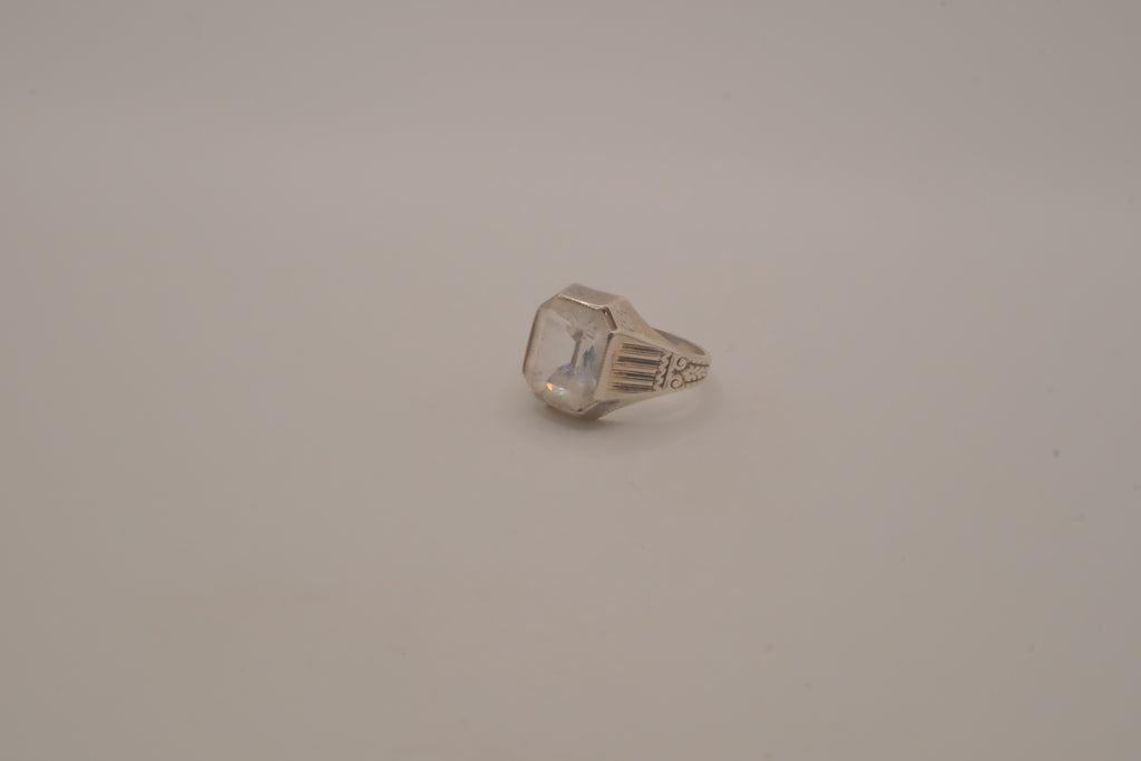 Wiwen Nilsson sterling silver rock crystal ring