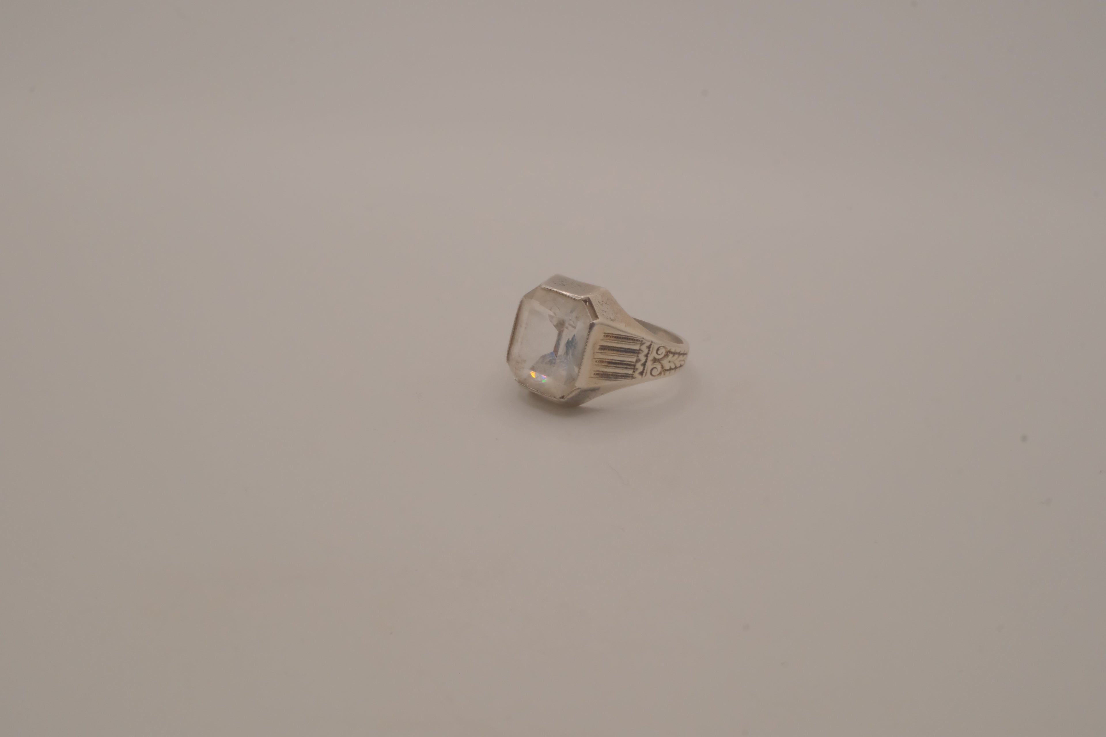 Wiwen Nilsson sterling silver rock crystal ring