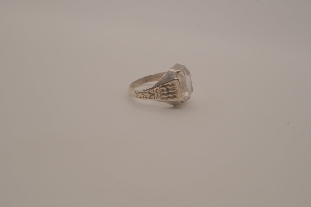 Wiwen Nilsson sterling silver rock crystal ring