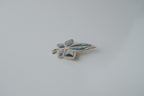 Vintage Mexico Sterling Silver Abalone Brooch