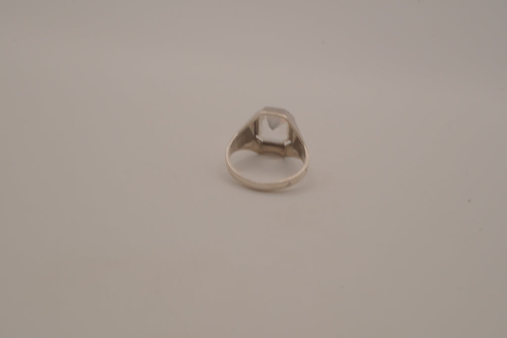 Wiwen Nilsson sterling silver rock crystal ring