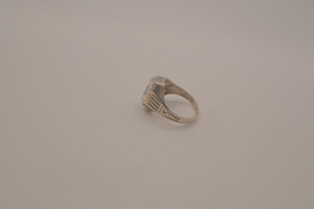 Wiwen Nilsson sterling silver rock crystal ring