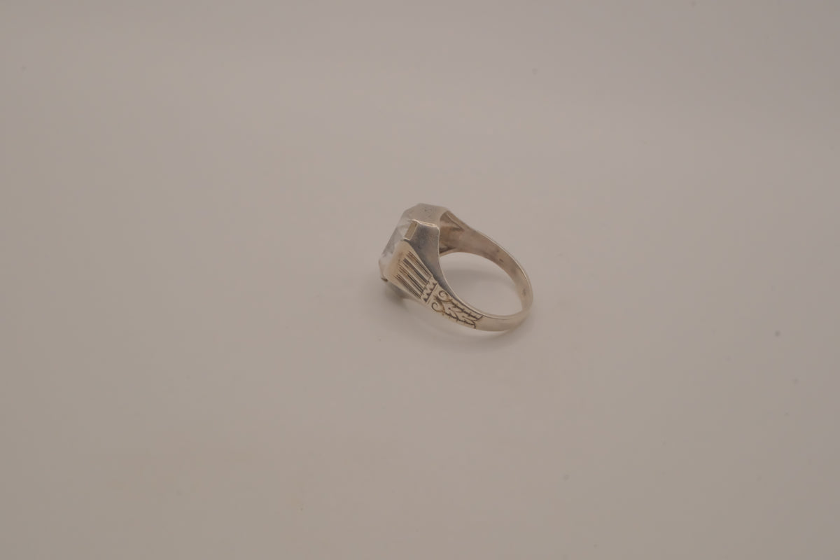 Wiwen Nilsson sterling silver rock crystal ring