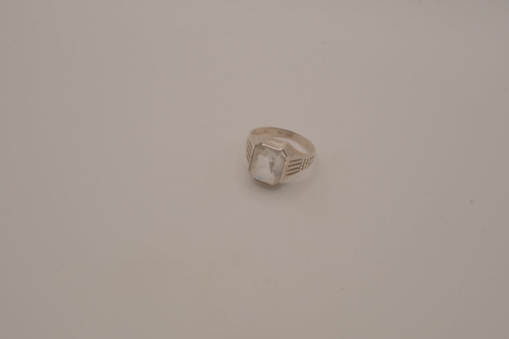 Wiwen Nilsson sterling silver rock crystal ring