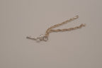 Elle sterling silver rope chain charm bracelet