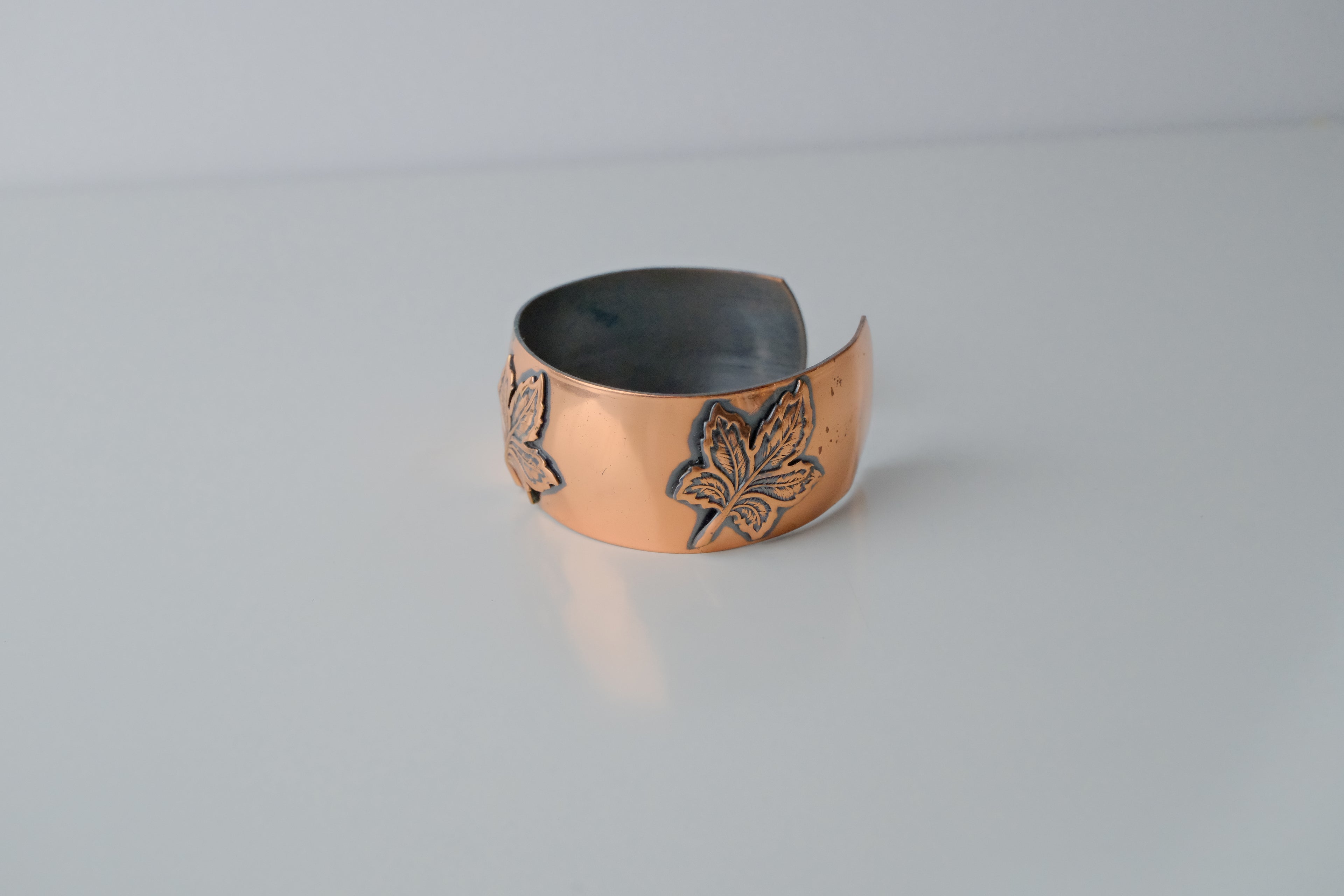 Vintage Maple Leaf Copper Winnepeg Cuff&nbsp;