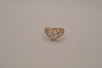 Sterling silver domed heart ring