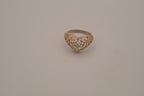 Sterling silver domed heart ring