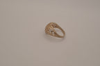 Sterling silver domed heart ring