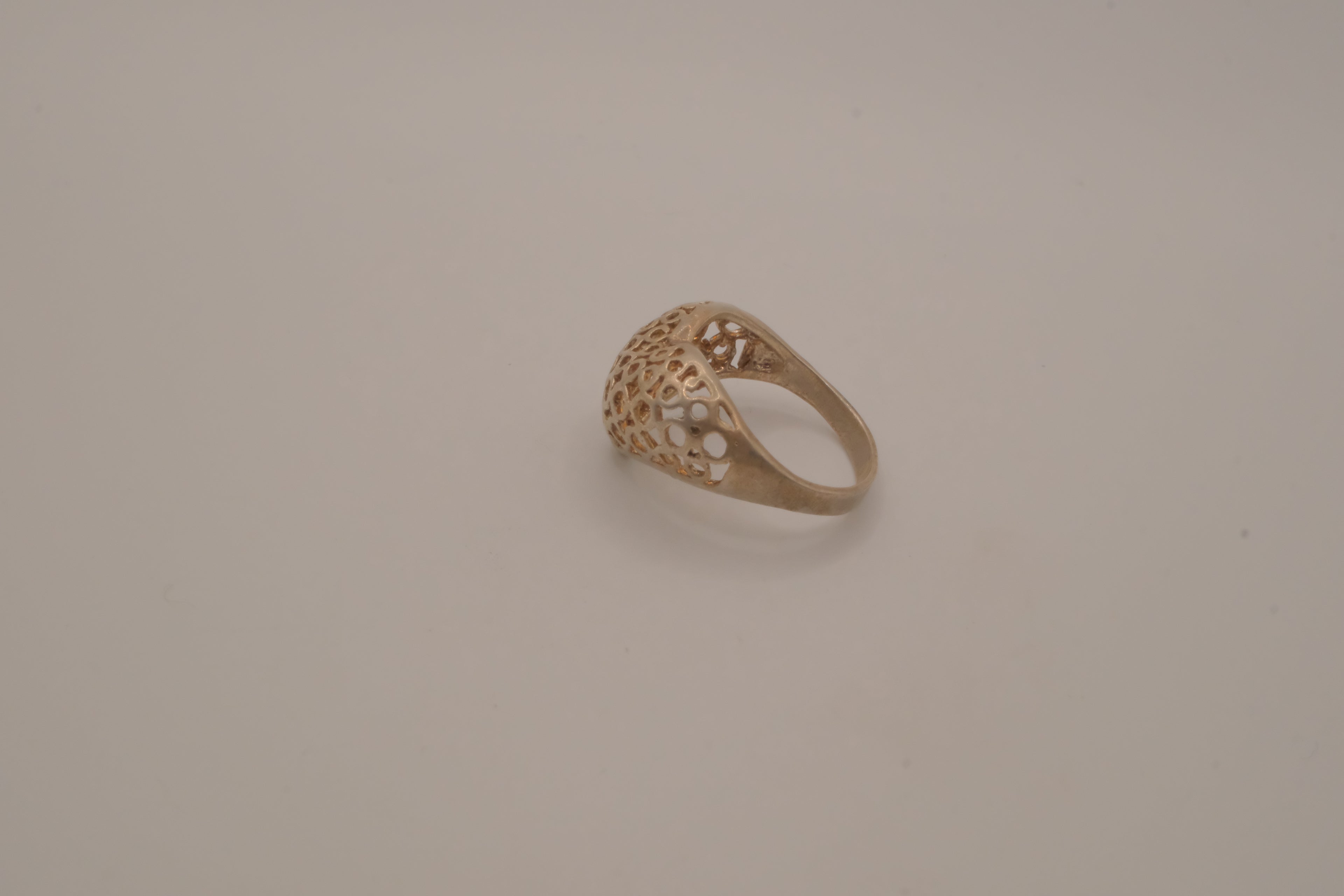 Sterling silver domed heart ring