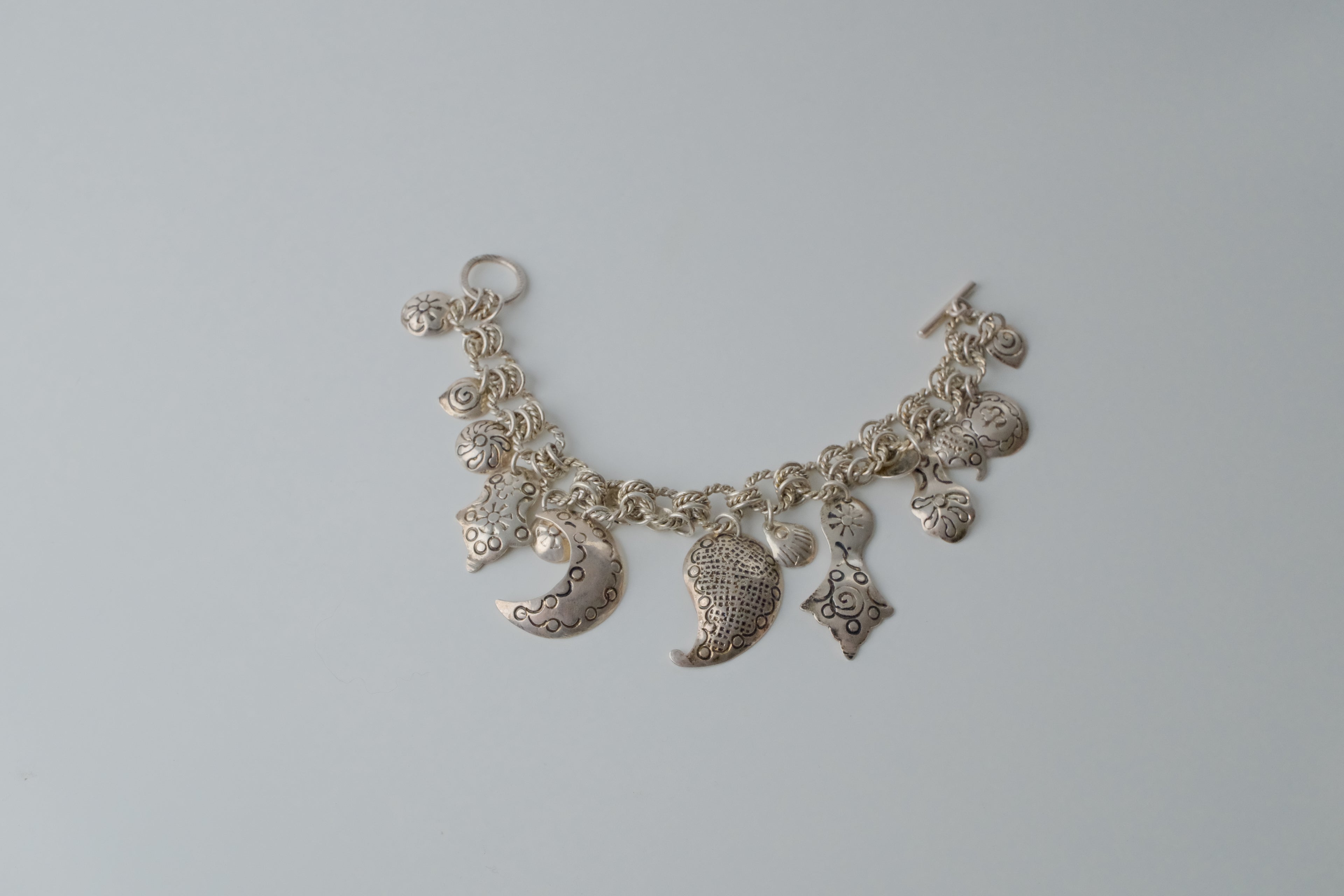 Vintage Sterling Silver Charm Bracelet