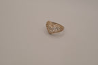 Sterling silver domed heart ring