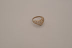 Sterling silver domed heart ring