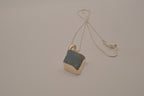 Sterling silver raw blue labradorite pendant necklace
