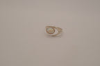 Sterling silver White Opal bypass ring